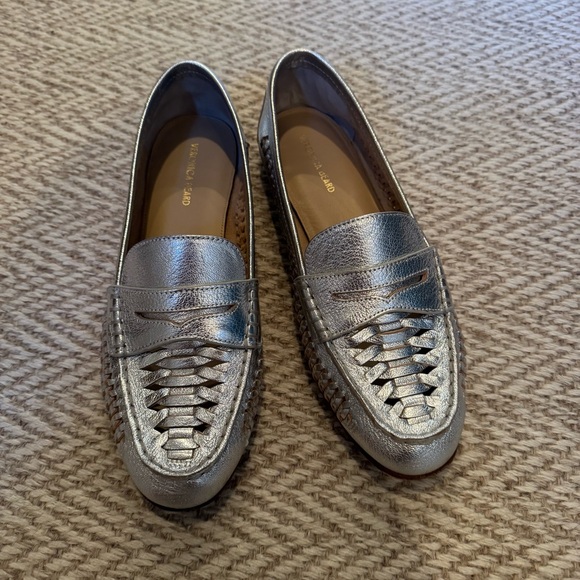 Veronica Beard Silver Penny Woven Loafer | Size 9 - Picture 5 of 7